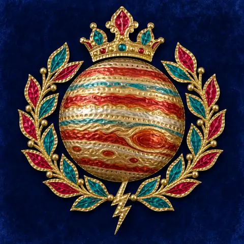 Júpiter: ornamento de hojalata